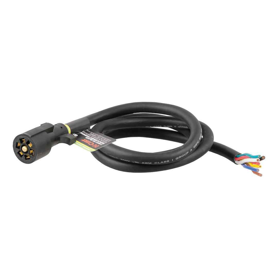 CURT 7-Way RV Blade Trailer Plug - 6-ft Wires – 56601