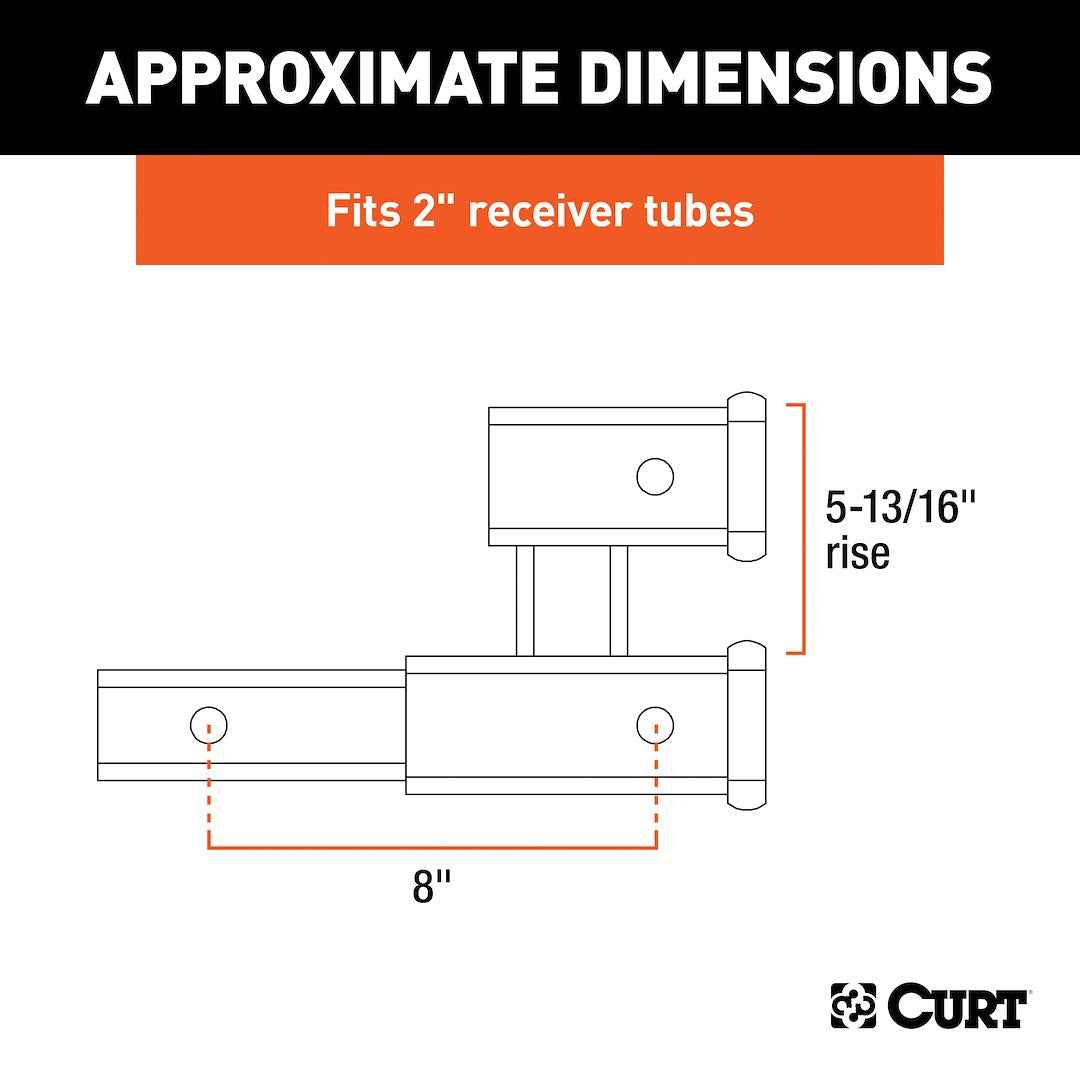 CURT Trailer Hitch Extension - 8 in – 45792