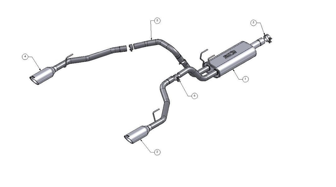 Borla 140307 Ram 5.7L S-Type Split-Rear Cat-Back - image 2