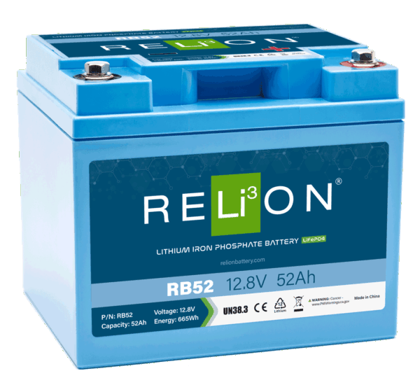 Relion Battery RB52 RELiON Lithium Battery Group 31 12V 52Ah Marine Deep Cycle – image 1