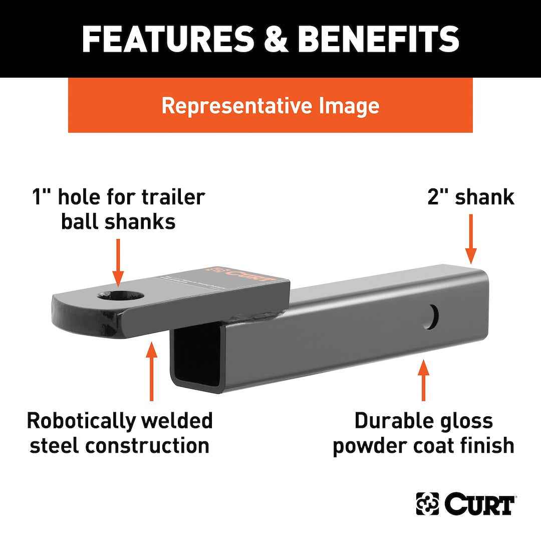 CURT 45250 Class III 12-1/4-Inch-Shank Ball Mount