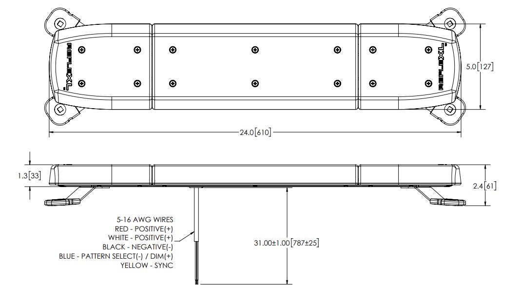 Ecco Elect 11-024CAC-E 11 Series RefleXL LED Warning Bar