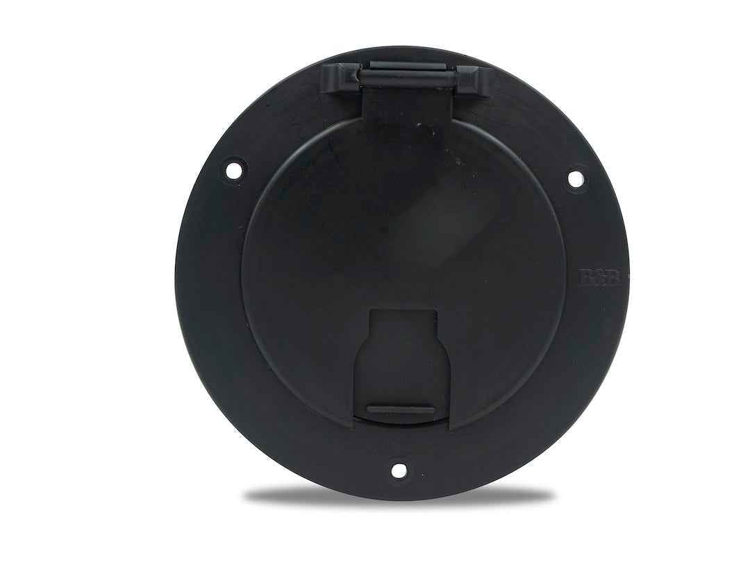 B&B Molders 94332 Black Round 30/50A Cord Hatch