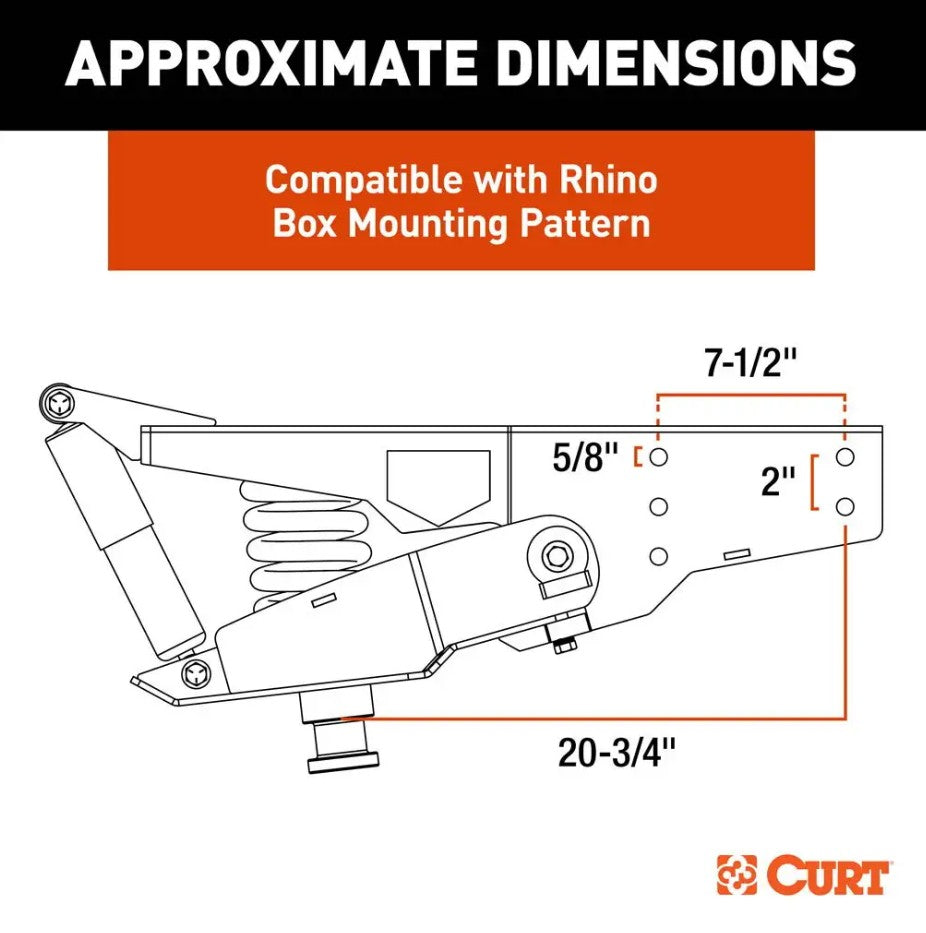 Curt 2024044569 Fifth Wheel Trailer Hitch Pin Box - image 2