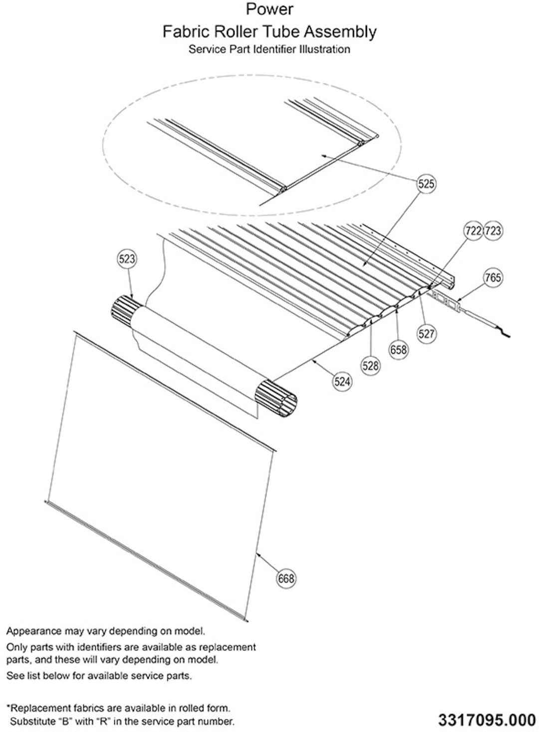 Dometic RV Patio Awning - 21 ft, Onyx Fade – 9600009344