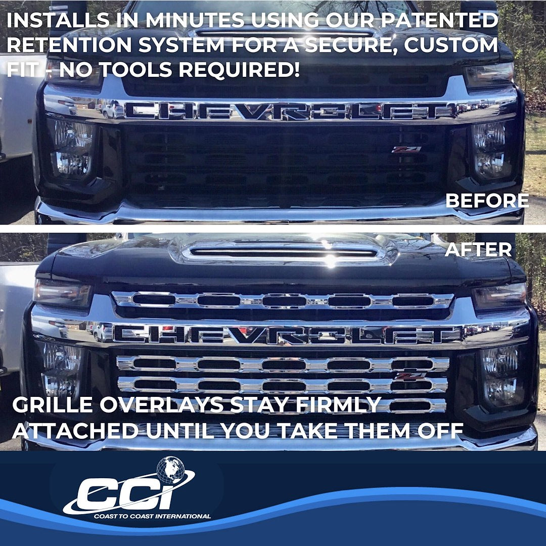 Coast To Coast GI168 Silverado 2500 Chrome Bar Grille Trim - image 4