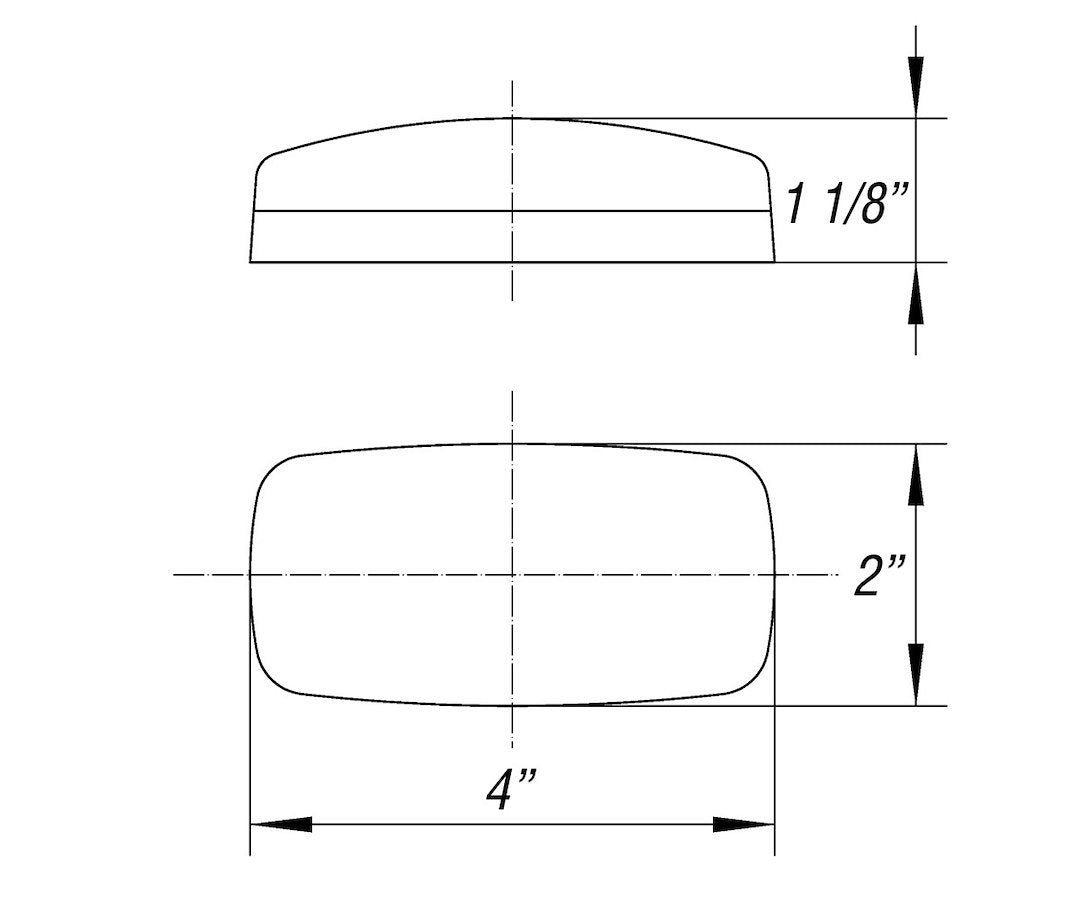 Optronics Mc32 Series 4 Inch Length X 2 Inch Width (Mc32abs)
