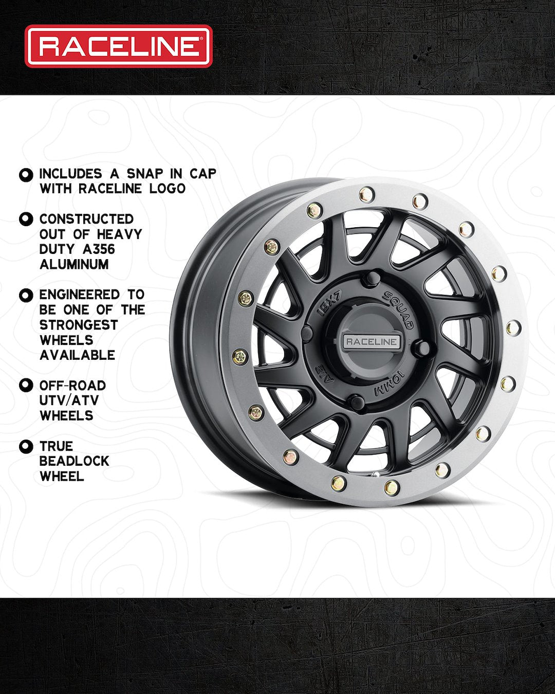 Raceline A12bg-57037+10 Wheel for Aftermarket Applications