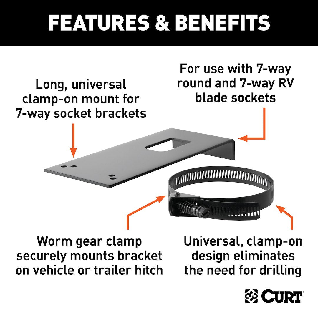 Curt 57202 Trailer Wiring Connector Mounting Bracket - image 3