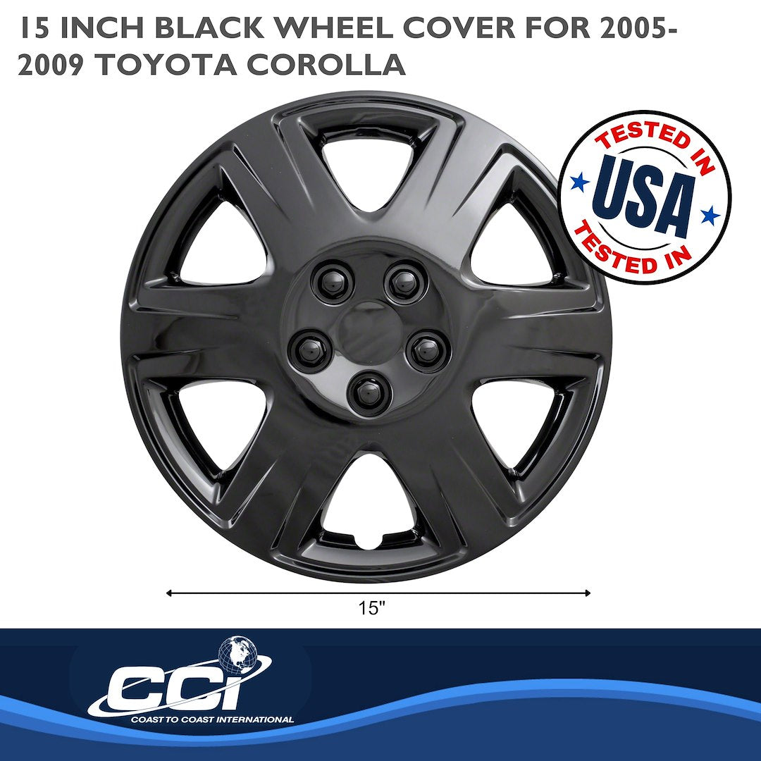 Coast To Coast 42215BLK Six-Spoke Wheel-Cover Set for Corolla - image 2