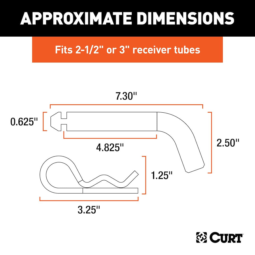 CURT Single Fully Universal 2-1/2 Inch/ 3 Inch Receiver Hitch (21507)