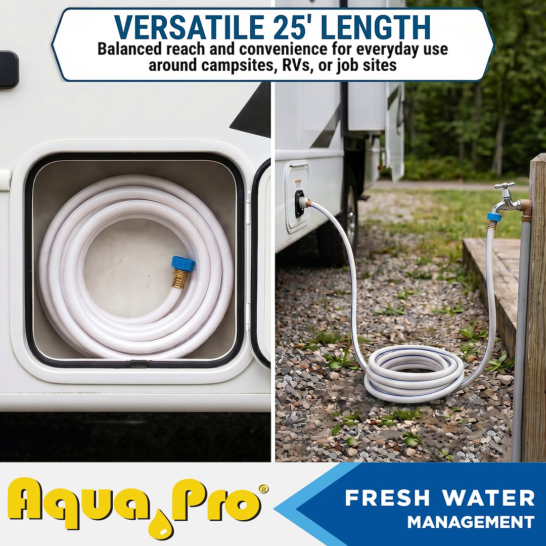 Aqua Pro 25 Feet 160 PSI Fresh Water Hose (W20863) – Length: 25 Feet