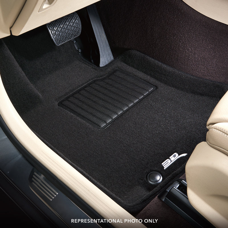 3D Mats L1FR16504709 Super Duty ELEGANT Black Carpet Mat Set - image 2