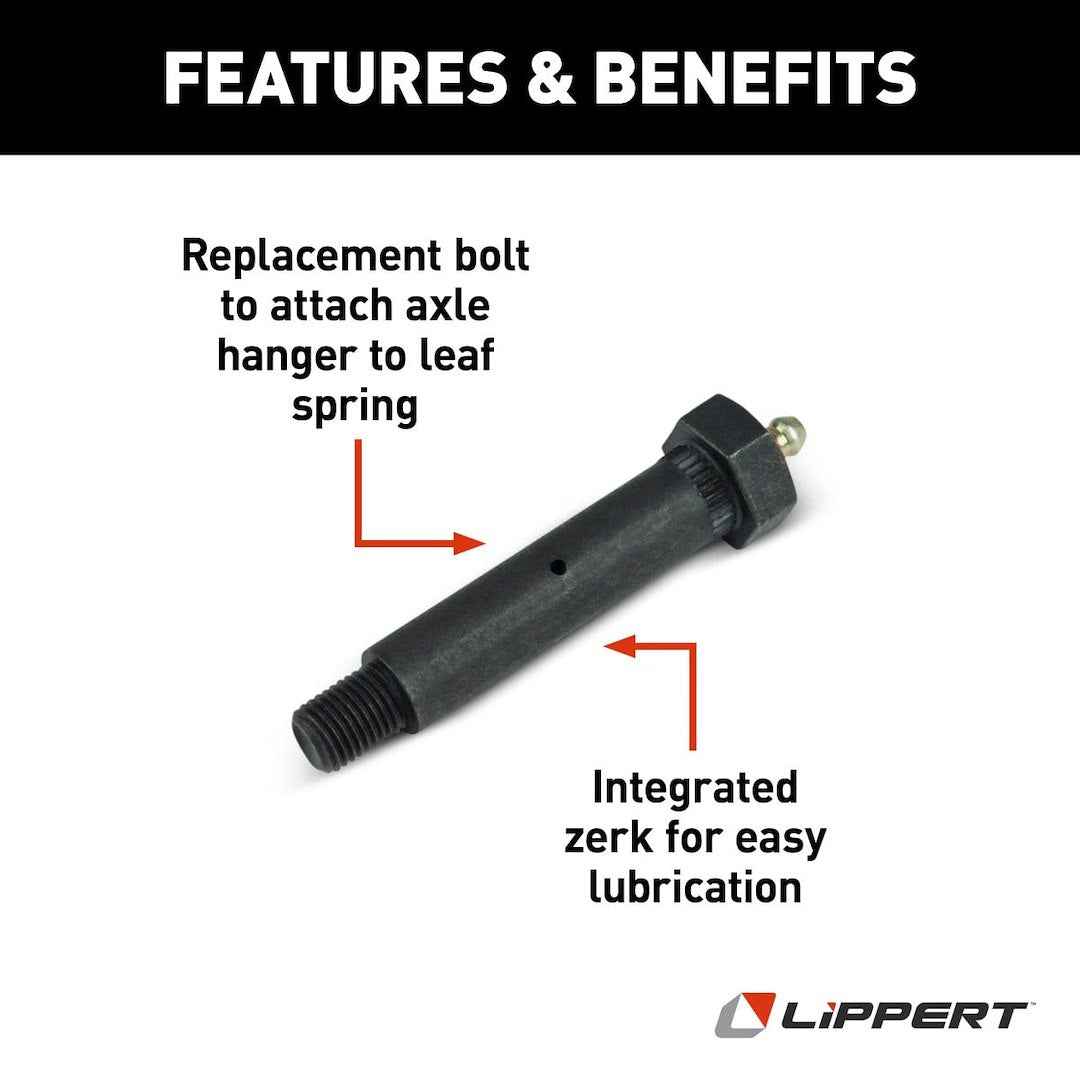 Lippert 126238 9/16-Inch Axle Shackle Bolt, 3.24-Inch
