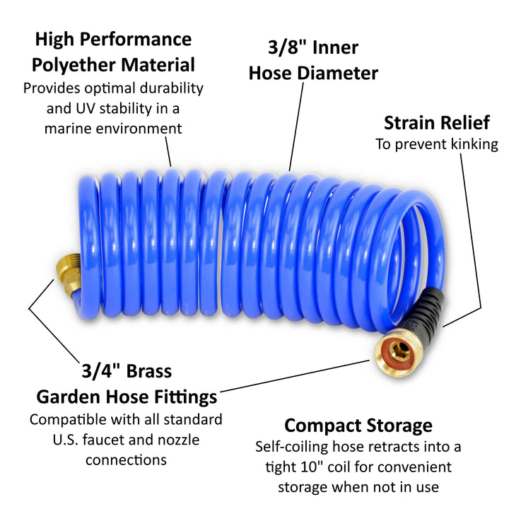 Hosecoil Hs1500hp Standard Coiled Washdown Hose
