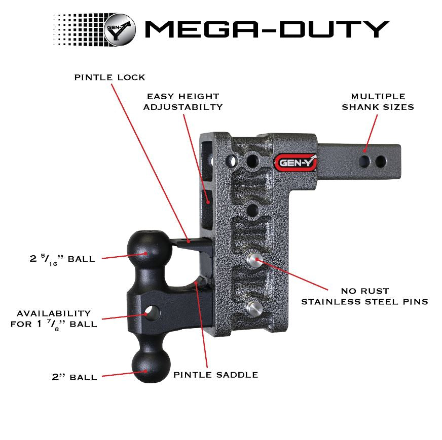 Gen-Y Hitch Gh-924 Trailer Hitch Ball Mount - image 2