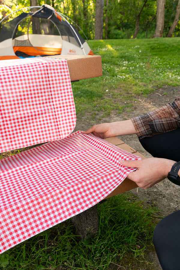 Coghlan's 9155 Checked Picnic Tablecloth and Two Bench Covers