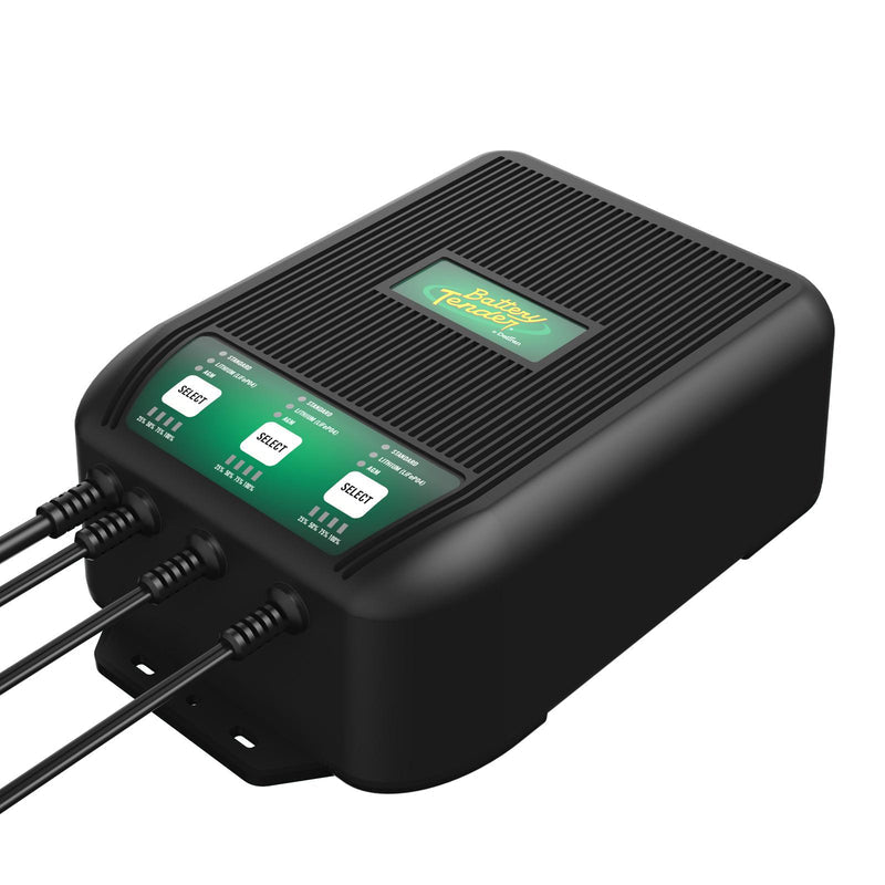 Battery Tender 022-1008-DL-WH WaveCharge Pro Three-Bank 12V 30A Charger - image 2