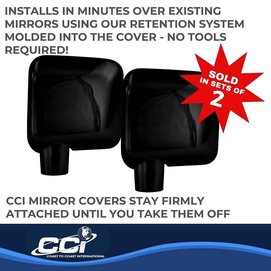 Coast To Coast MC67401BK Wrangler JK Painted Mirror Trim Set