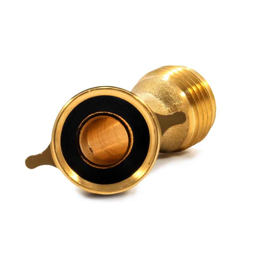Camco 22605 45-Degree Forged Brass Hose Elbow with Grippers
