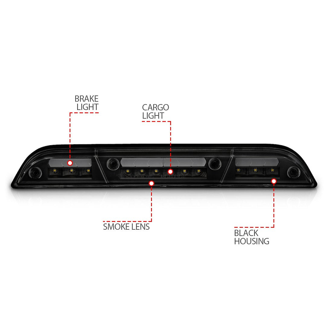 ANZO USA 531112 Smoke-Lens LED High-Mount Brake Light - image 4