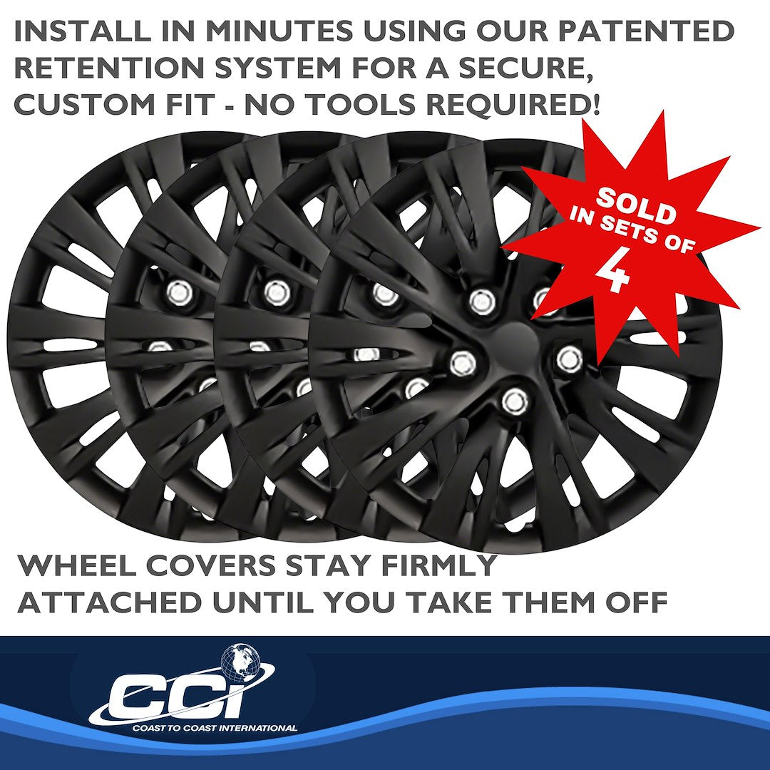 Coast To Coast 103716BLK Ten-Split-Spoke Wheel Covers for Camry - image 4