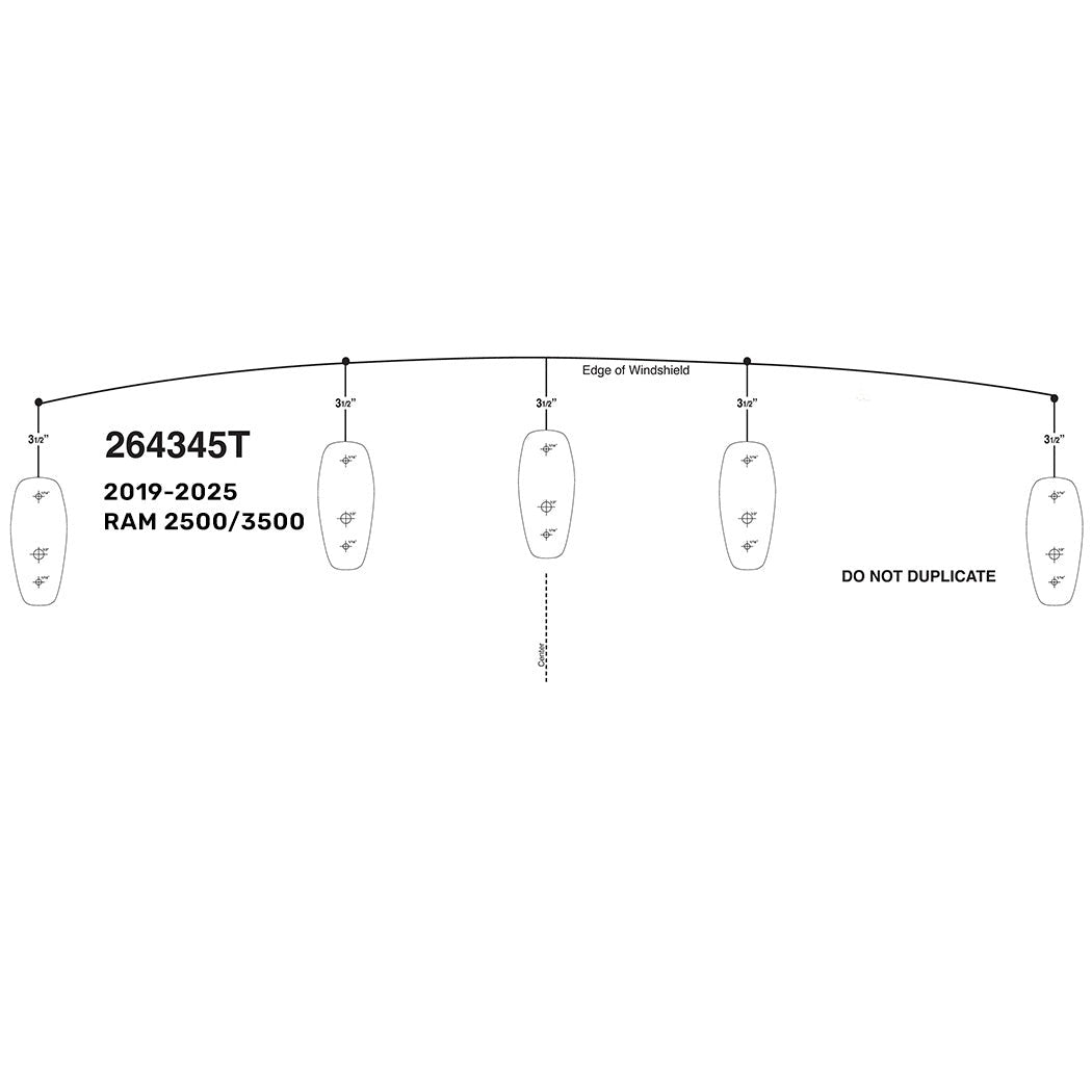 Recon 264345t Template for Light Installation