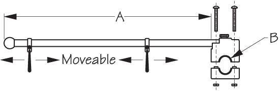 Sea Dog 327122-1 Flagpole for Rail Mounting