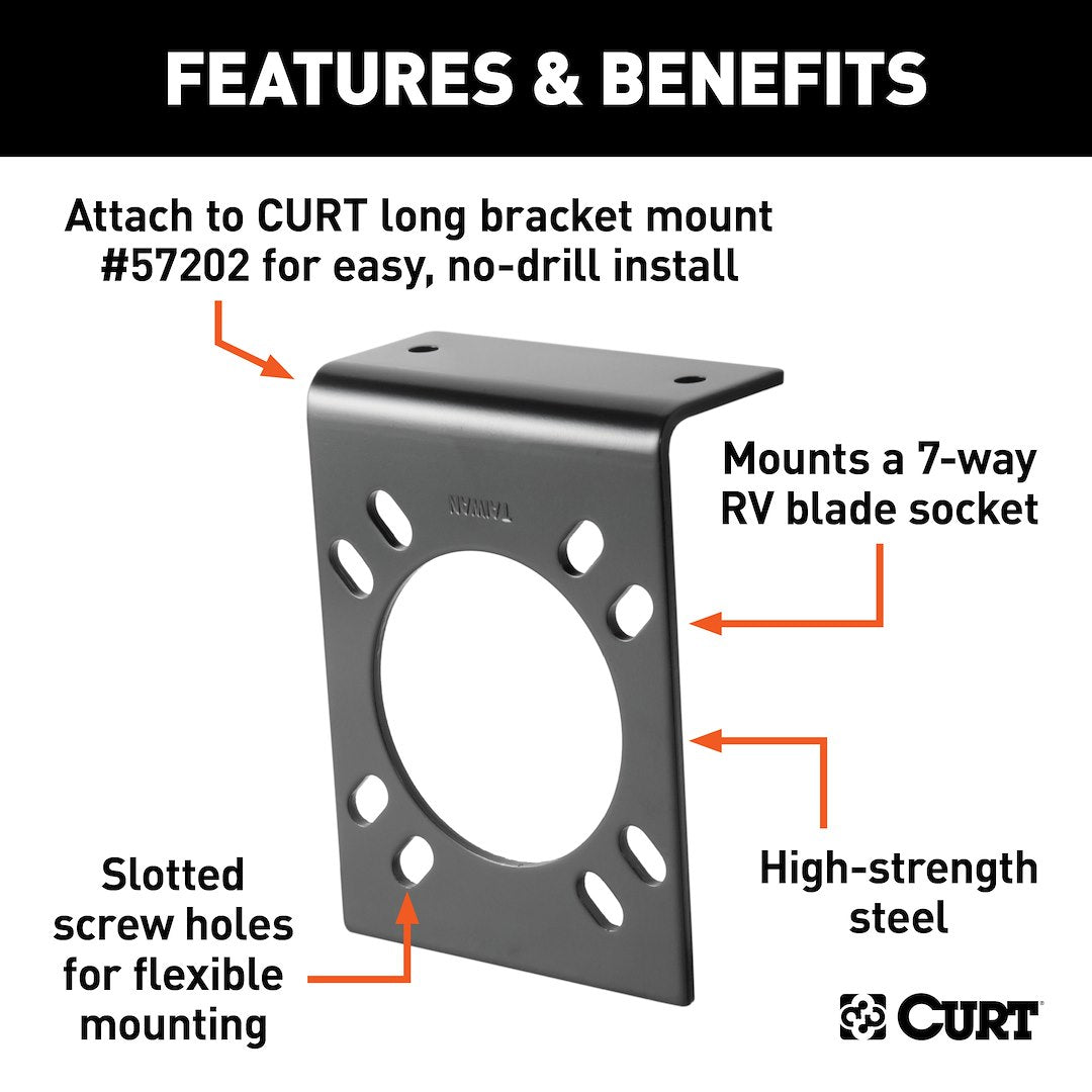 CURT Trailer Wiring Connector Mounting Bracket (57206)