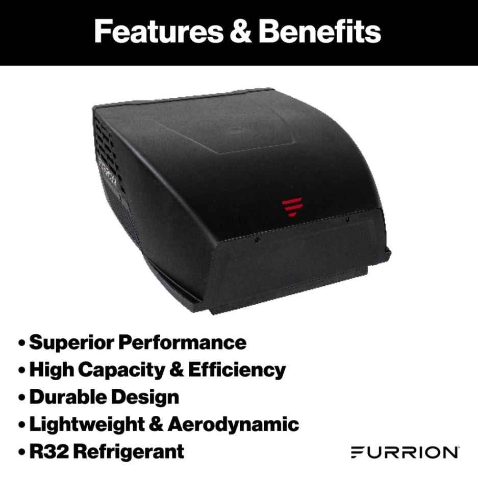 Furrion 2024042639 Chill HE R32 Roof A/C - 15,000 BTU, Black