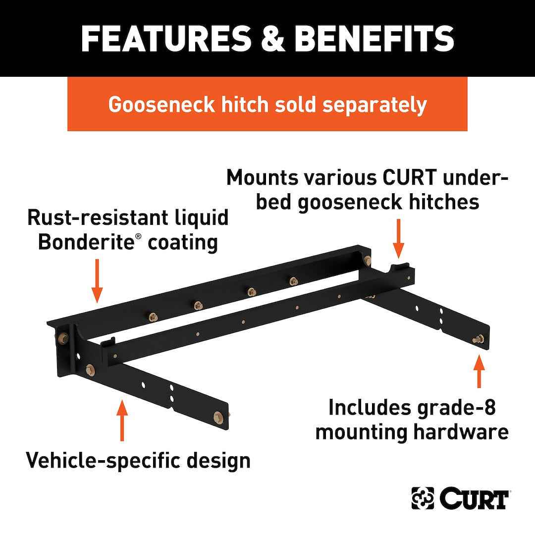 CURT Gooseneck Trailer Hitch Rail – 60631
