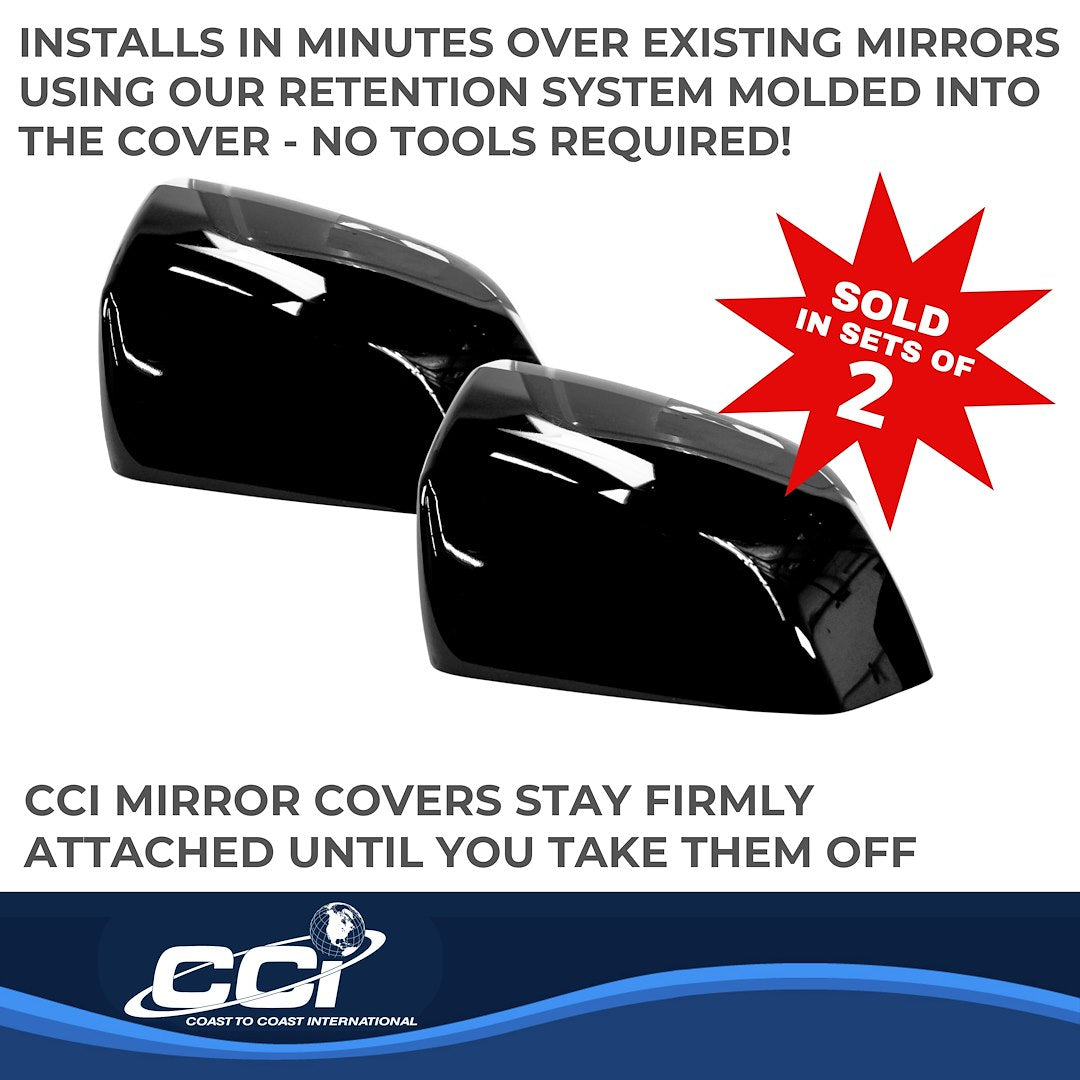 Coast To Coast MC67548BK Tahoe/Yukon Painted Upper Mirror Trim Set - image 3