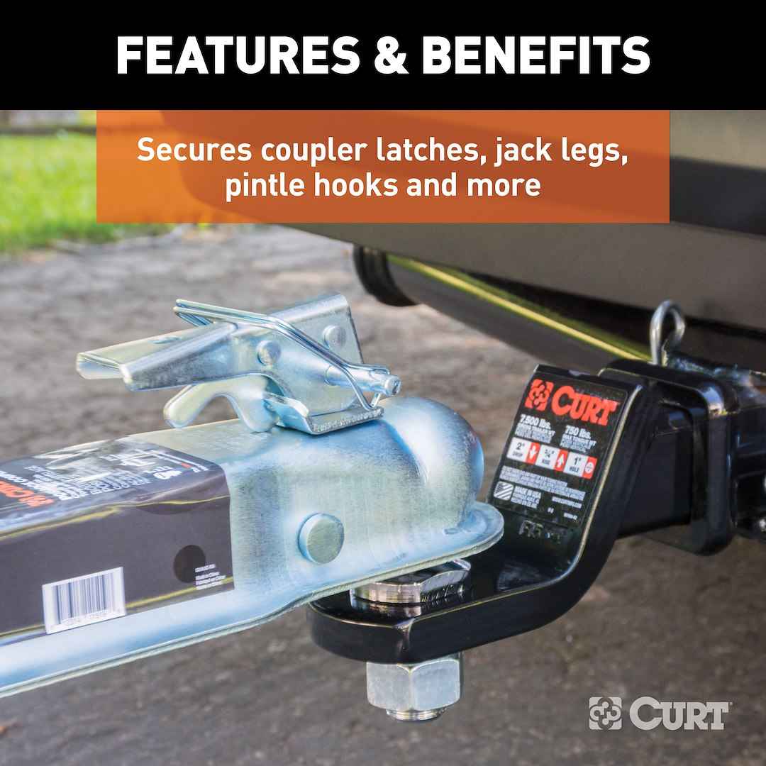 CURT 25081 2-3/4-Inch Coupler Pin with Square Retainer