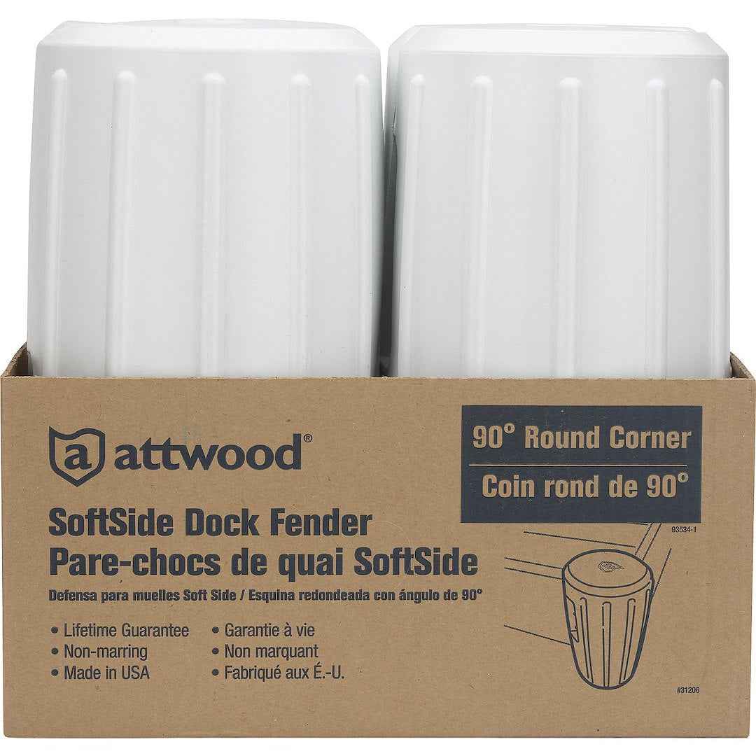 Attwood Marine 93534-1 Boat Dock Edge - Round Corner Dock Guard, 7 in