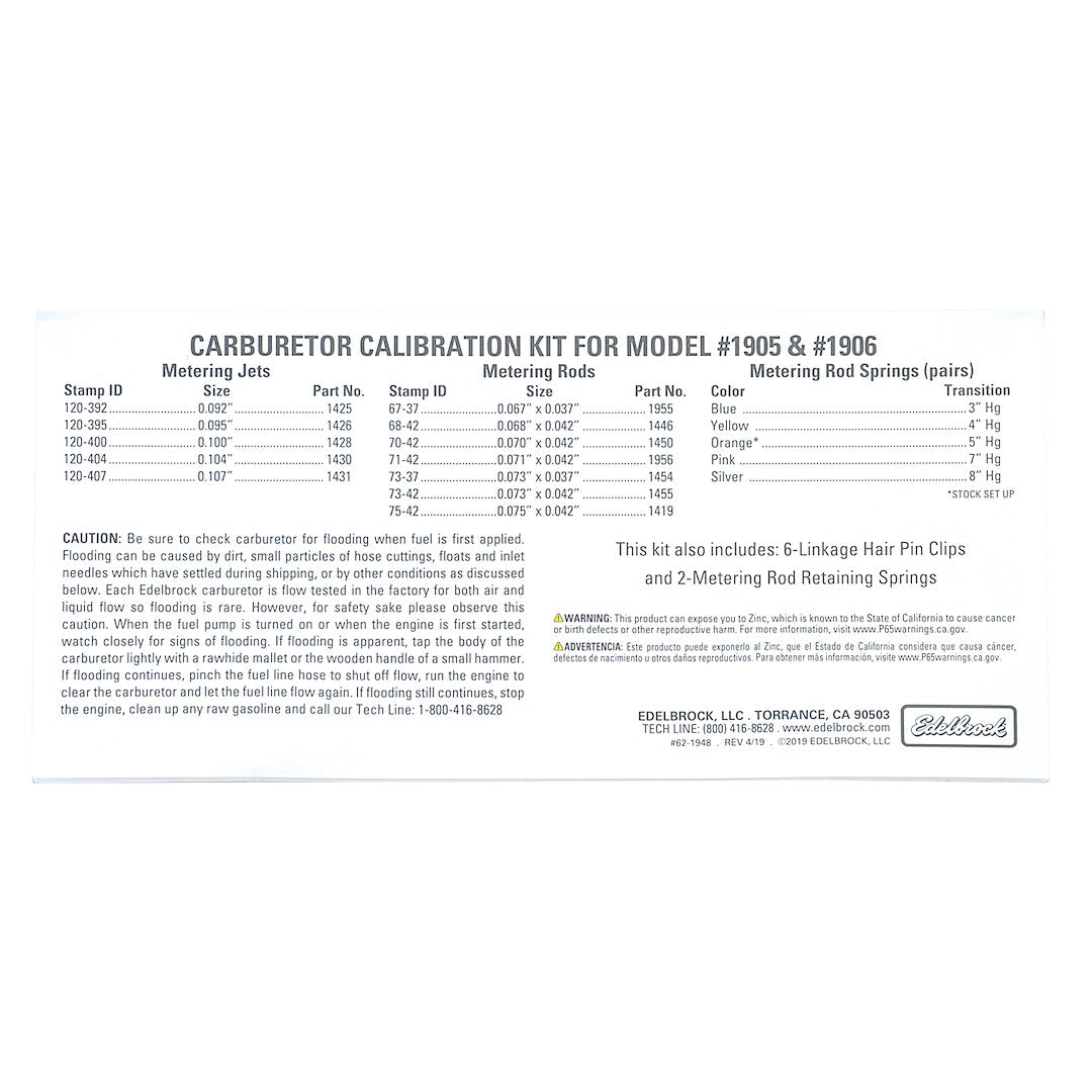 Edelbrock 1948 AVS2 Tuning Components