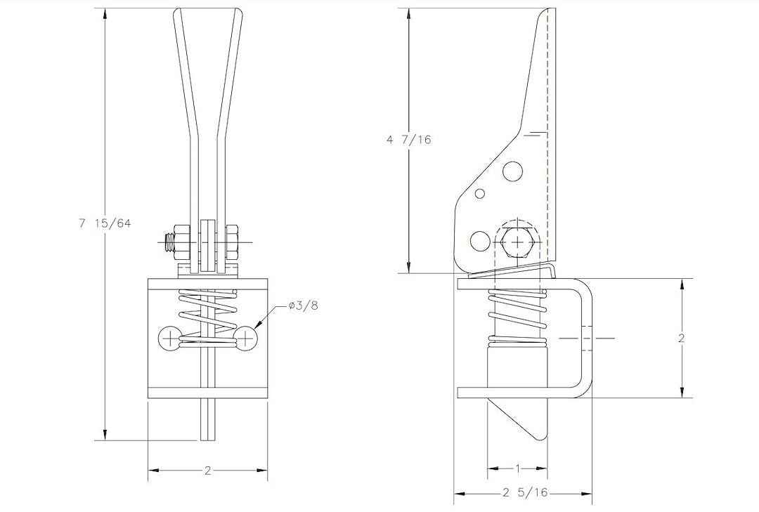 Dutton Lainson Corp 13353 Automatic Latch for Tilt-Bed Trailers