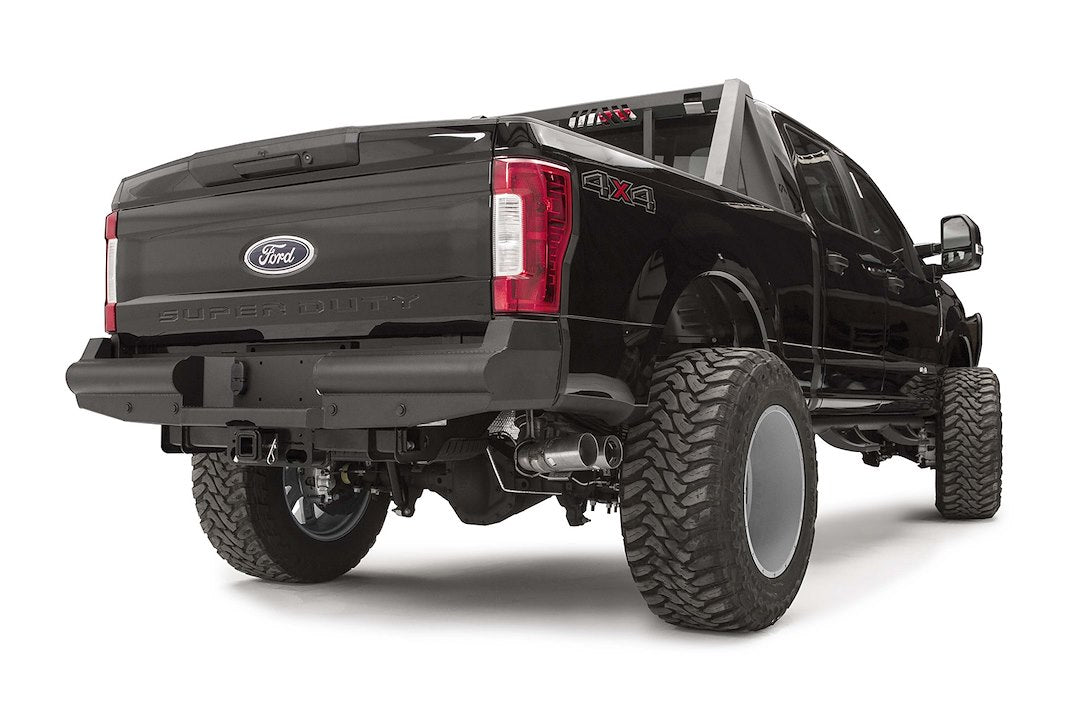 Fab Fours FS17-U4150-1 Ford Black Steel Elite Rear Bumper