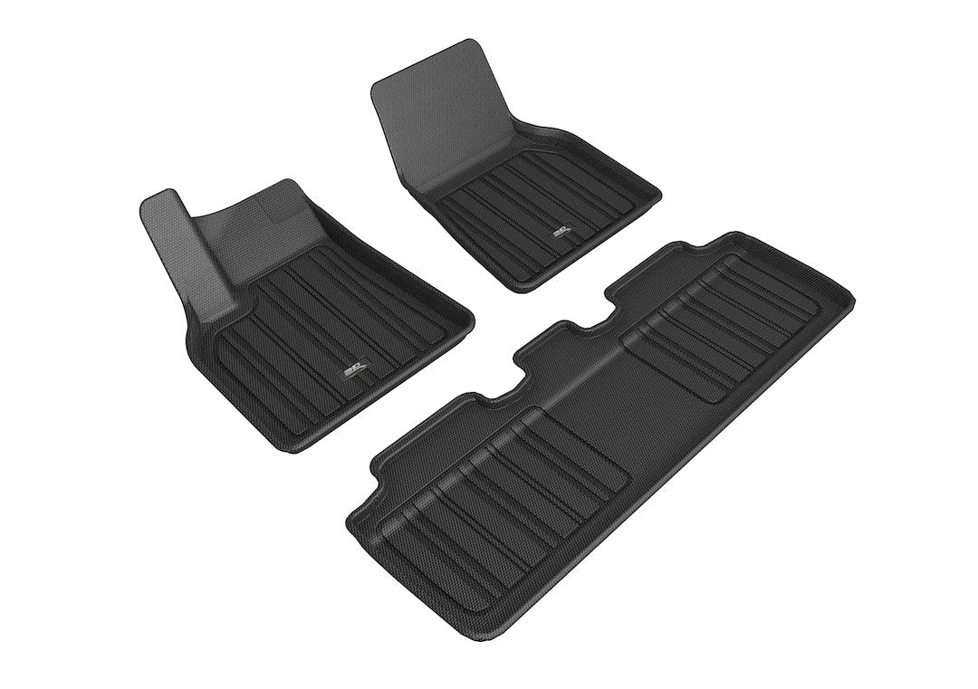 3D Mats E102701809 Model Y ELITECT Black 3-Piece Floor Mats - image 1