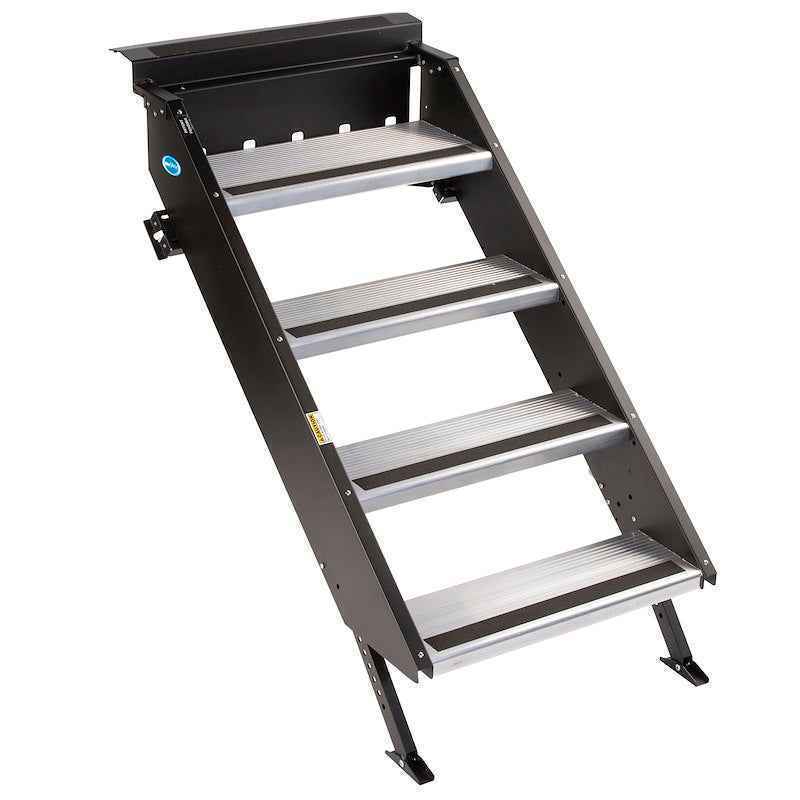 MOR/ryde STP-213 RV Entry Step, 4-Step Manual Folding Aluminum – image 2