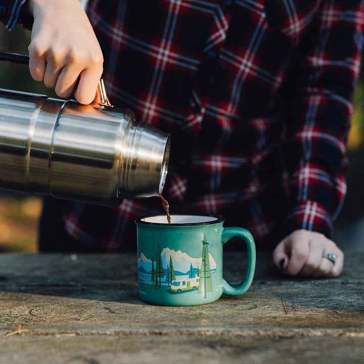 Camp Casual CC004TL Birds Eye View 15-oz Ceramic Travel Mug