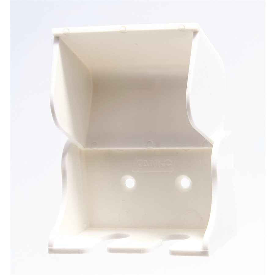 Camco 57203 White Covered Two-Toothbrush Holder