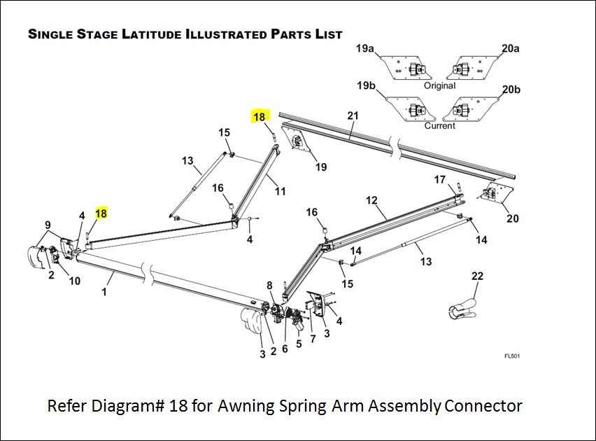 Carefree RV R001791 Latitude Awning Arm Mounting Hardware