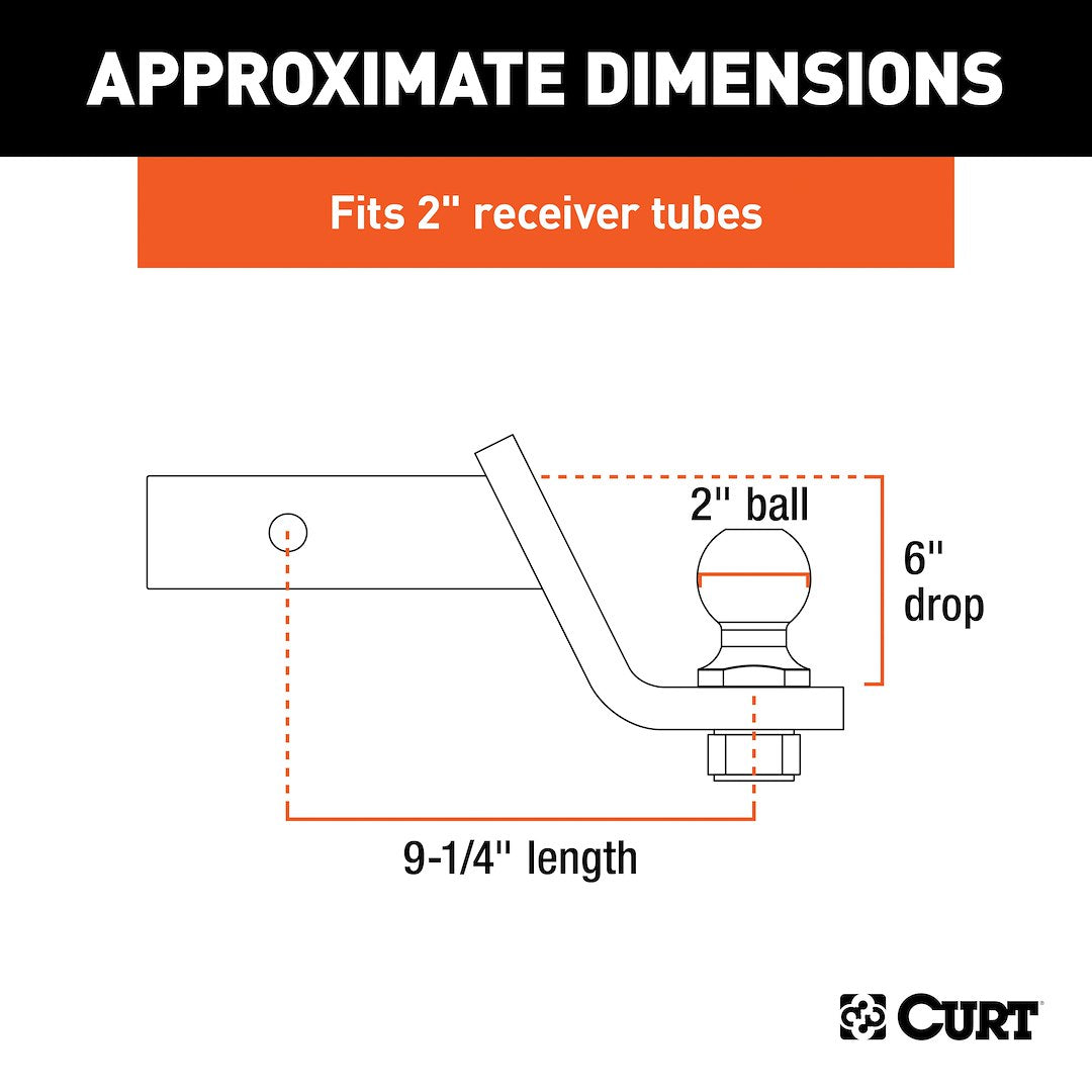 Curt 45064 Trailer Hitch Ball Mount - image 6