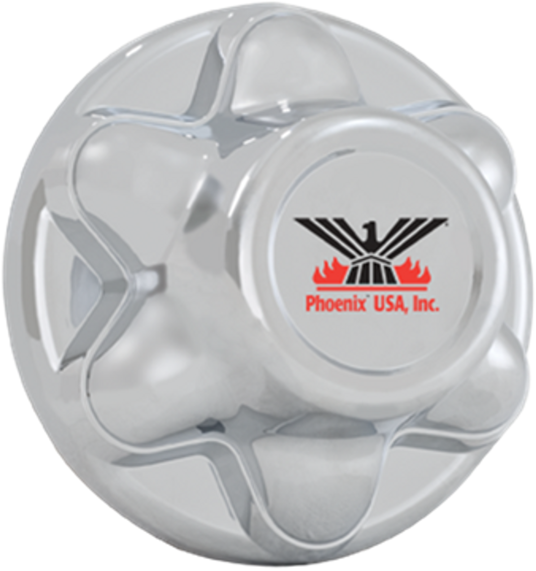 Phoenix USA QT655CHN Silver Chrome-Plated Six-Lug Hub Cover