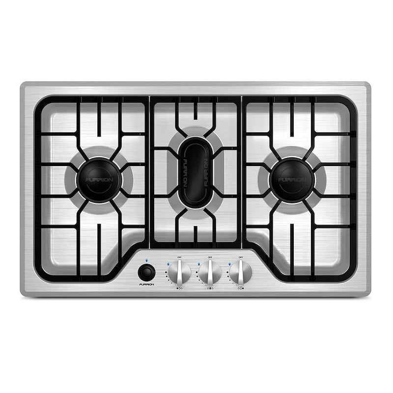 Furrion FGH4ZSA-SS 3-Burner Stainless Steel Cooktop with Cast Iron Grills – image 1