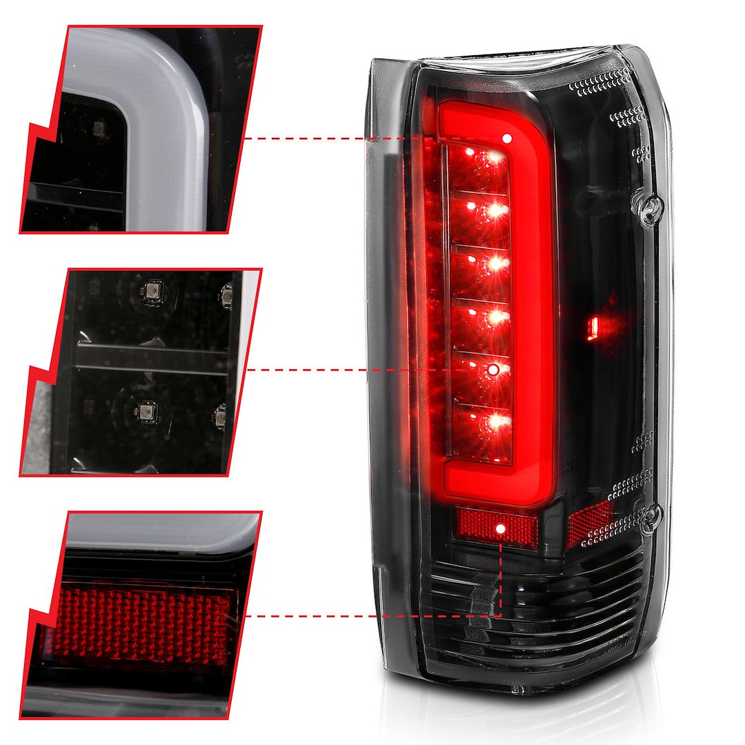 ANZO USA 311350 Ford Clear-Lens LED Tail-Light Pair, Black - image 2