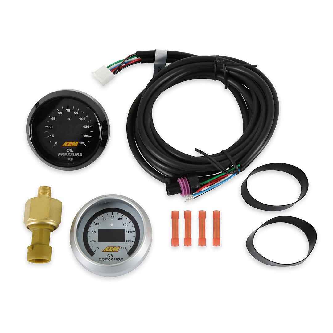 AEM Electronics 30-4407 0–150 PSI Analog/Digital Oil Pressure Gauge