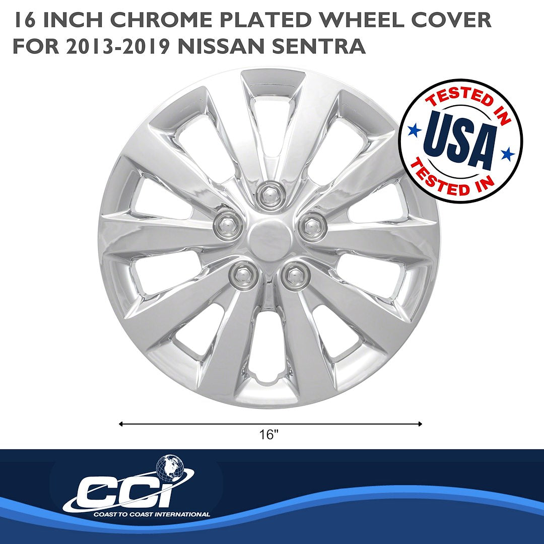 Coast To Coast 52116C Sentra 16-Inch Chrome Wheel Trim Set - image 2