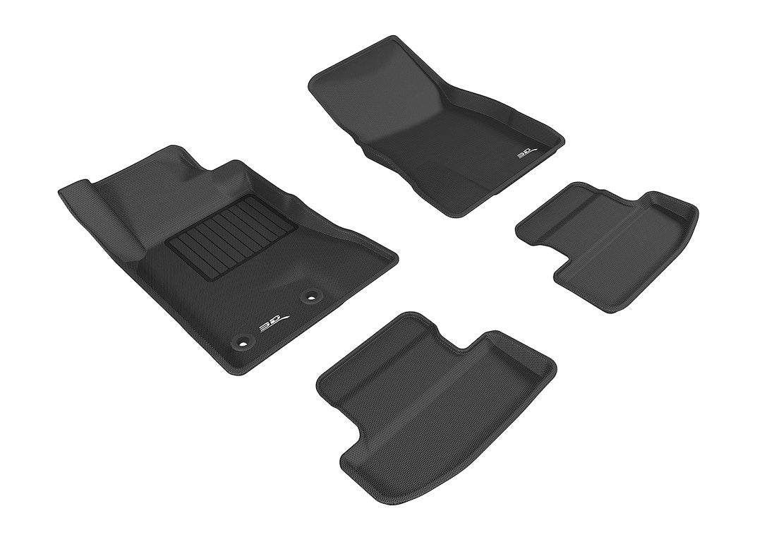 3D Mats FR08501509 Mustang KAGU Black Two-Row Floor Mats - image 1