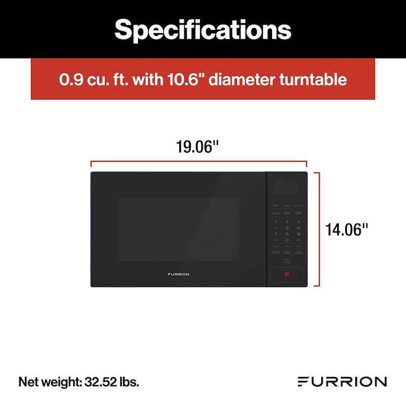 Furrion FMSN09-BL Microwave Oven 0.9 Cu Ft Black 900W – image 2